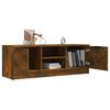 vidaXL TV Cabinet Smoked oak Engineered wood Medium TV Cabinet