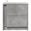 vidaXL Bedside Cabinet Set of 2 Concrete grey Engineered wood Medium