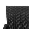 vidaXL Garden Bar Stool Black PE Rattan, Powder-Coated Steel Standard