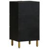 vidaXL Sideboard Black Engineered wood, Solid mango wood, Brass Medium