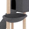vidaXL Cat Tree Dark grey Engineered wood Large Stackable Cat Tree