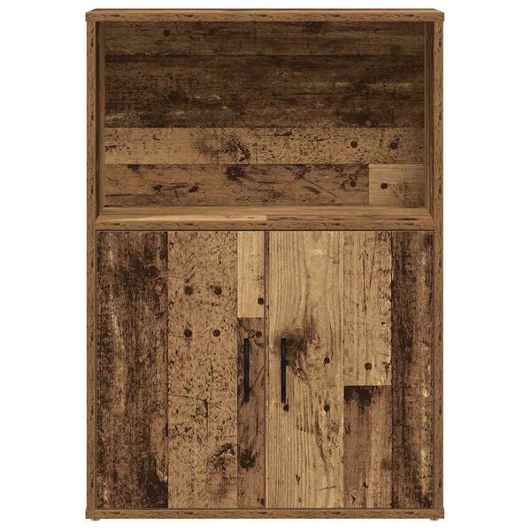 vidaXL Bookcase Old Wood Engineered Wood Medium Bookcase Rectangular