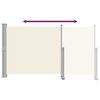 vidaXL Side Awning Cream screen, Grey stand