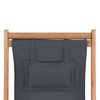 vidaXL Beach Chair Grey Eucalyptus wood and polyester fabric