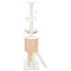 vidaXL Cat Tree Natural Seagrass, Soft plush, Sisal rope Large Cat Tree