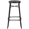 vidaXL Bar Stool Set of 2 Black Powder-coated steel Standard Durable
