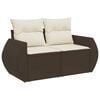 vidaXL Garden Sofa Set Brown PE Rattan Large Modular Garden Sofa Set