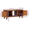vidaXL TV Cabinet Reclaimed Wood Color Solid reclaimed wood Medium