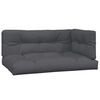 vidaXL Pallet Corner Sofa Gray Anthracite Solid Acacia wood
