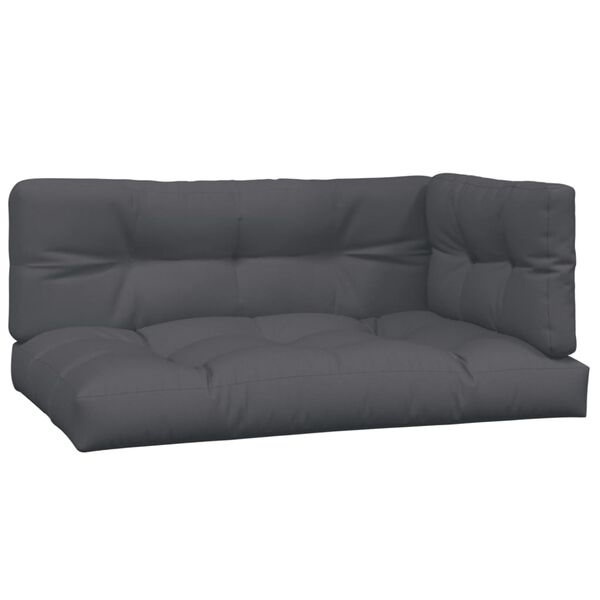 vidaXL Pallet Corner Sofa Gray Anthracite Solid Acacia wood