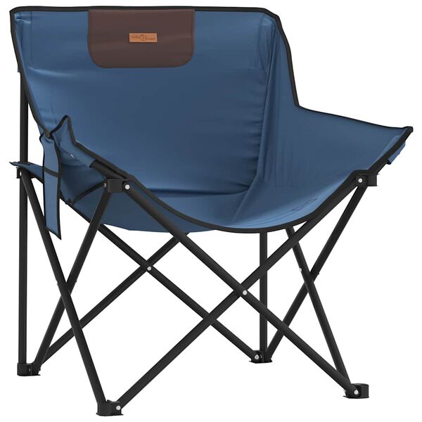 vidaXL Camping Chair Blue Steel Compact Foldable Camping Chair