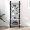 vidaXL Book Cabinet Grey Sonoma Engineered wood, Metal 5-Tier Book Cabinet