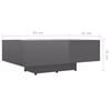 vidaXL Couch Table High gloss grey Engineered wood Medium Accent Table