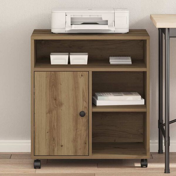 vidaXL Printer Stand artisan oak 60 x 50 x 67 cm Engineered wood