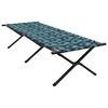 vidaXL Folding Camping Bed Folding Manual Leaf pattern Oxford Fabric