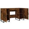 vidaXL Desk Smoked Oak Engineered wood, Iron 55.1 x 19.7 x 29.5 in Desk