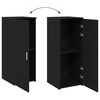 vidaXL Storage Cabinet Black Engineered wood Compact Storage Cabinet