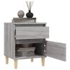 vidaXL Bedside Cabinet Set of 2 Grey Sonoma
