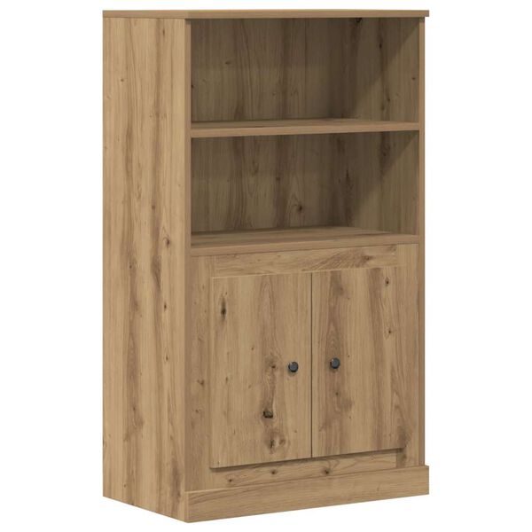 vidaXL Highboard Artisan Oak Engineered Wood 23.6 x 14.0 x 40.7 in