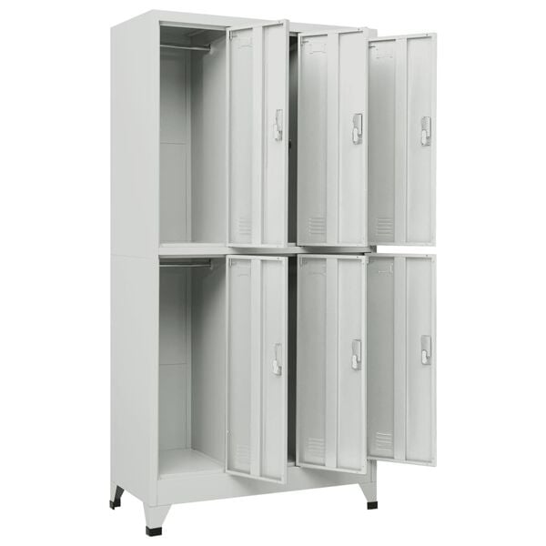 vidaXL Locker Cabinet Grey High-quality steel Large Locker Cabinet