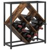 vidaXL Wine Rack Smoked Oak 20.08 x 7.09 x 20.67 in Engineered Wood