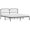 vidaXL Bed Frame Black Powder-Coated Steel Double Bed Frame
