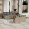 vidaXL Garden Sofa Set Mix beige PE rattan Large Modular