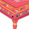vidaXL Coffee Table Pink Solid mango wood Medium Decorative Inlays