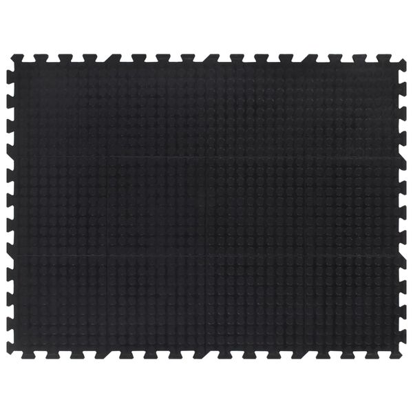 vidaXL Rubber Floor Tile Black 0.47" 35.4"x47.2"