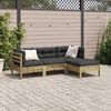 vidaXL Garden Sofa Set Anthracite, Pine Pine Wood Large Modular
