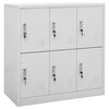 vidaXL Locker Cabinet Set of 5 Light grey Steel Medium Locker Cabinet