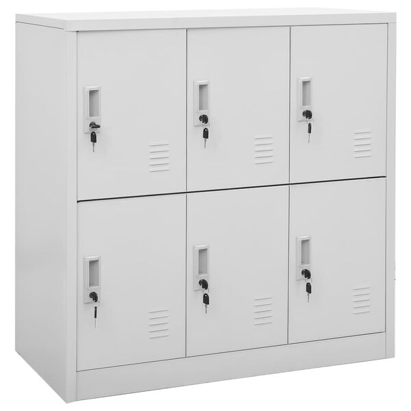 vidaXL Locker Cabinet Set of 5 Light grey Steel Medium Locker Cabinet