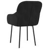 vidaXL Dining Chair Set of 2 Black Velvet (100% polyester), metal, plywood