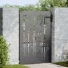 vidaXL Garden Gate 33.5x49.2" Corten Steel Bamboo Design