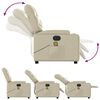 vidaXL Electric Massage Recliner Chair Cream