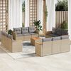 vidaXL Garden Sofa Set Beige