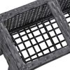 vidaXL Garden Raised Bed with Legs and 3 Pots 28.3"x9.8"x19.7" Poly Rattan Black