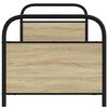 vidaXL Bed Frame Sonoma Oak Engineered wood, Steel Twin Bed Frame