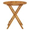 vidaXL Garden Table Natural Solid Acacia Wood Medium Foldable