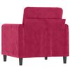 vidaXL Sofa Chair Wine Red Velvet (100% polyester), metal, textilene