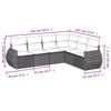 vidaXL Garden Sofa Set Grey PE rattan, powder-coated steel Large Modular