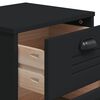 vidaXL Bedside Table Black Engineered wood, plastic Compact