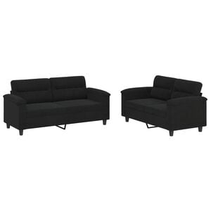 vidaXL Sofa Set Black