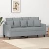 vidaXL 2-seater Sofa Light Grey Fabric (100% polyester), Metal, Textilene