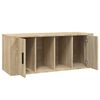 vidaXL TV Cabinet Smoked Oak Engineered Wood Medium TV Cabinet