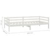 vidaXL Day Bed White Solid pine wood 35.4 x 78.7 in