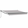 vidaXL Retractable Awning Manual Light Grey 137.80 x 98.43 in