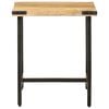 vidaXL Side Table Natural wood, Black Solid Mango Wood, Iron