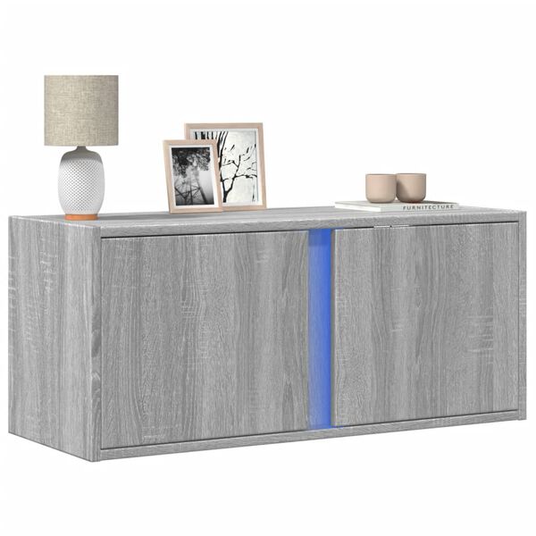 vidaXL TV Wall Cabinet Grey Sonoma Engineered wood 31.5 x 12.2 x 13.8 in