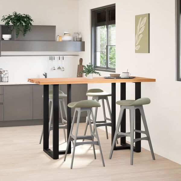 vidaXL Dining Table Light Brown and Black